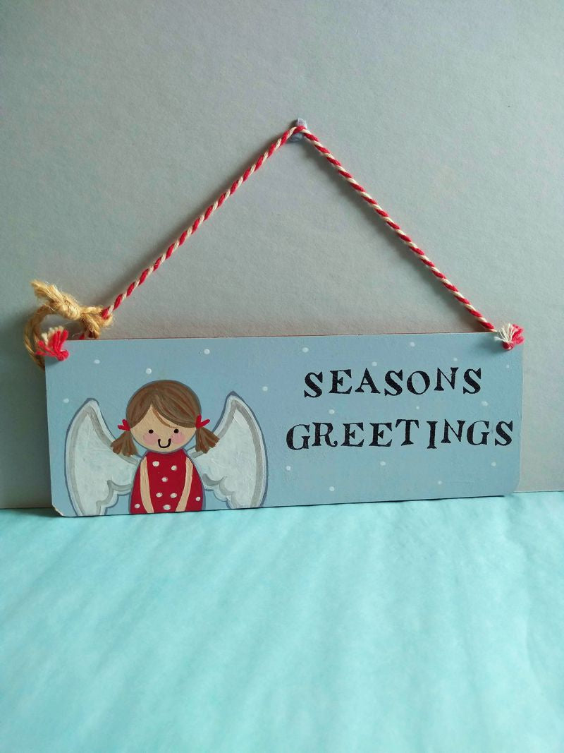 Annabel Dann Christmas "Season Greetings" Angel Sign