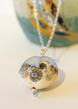 Sea Spray Large Lentil pendant