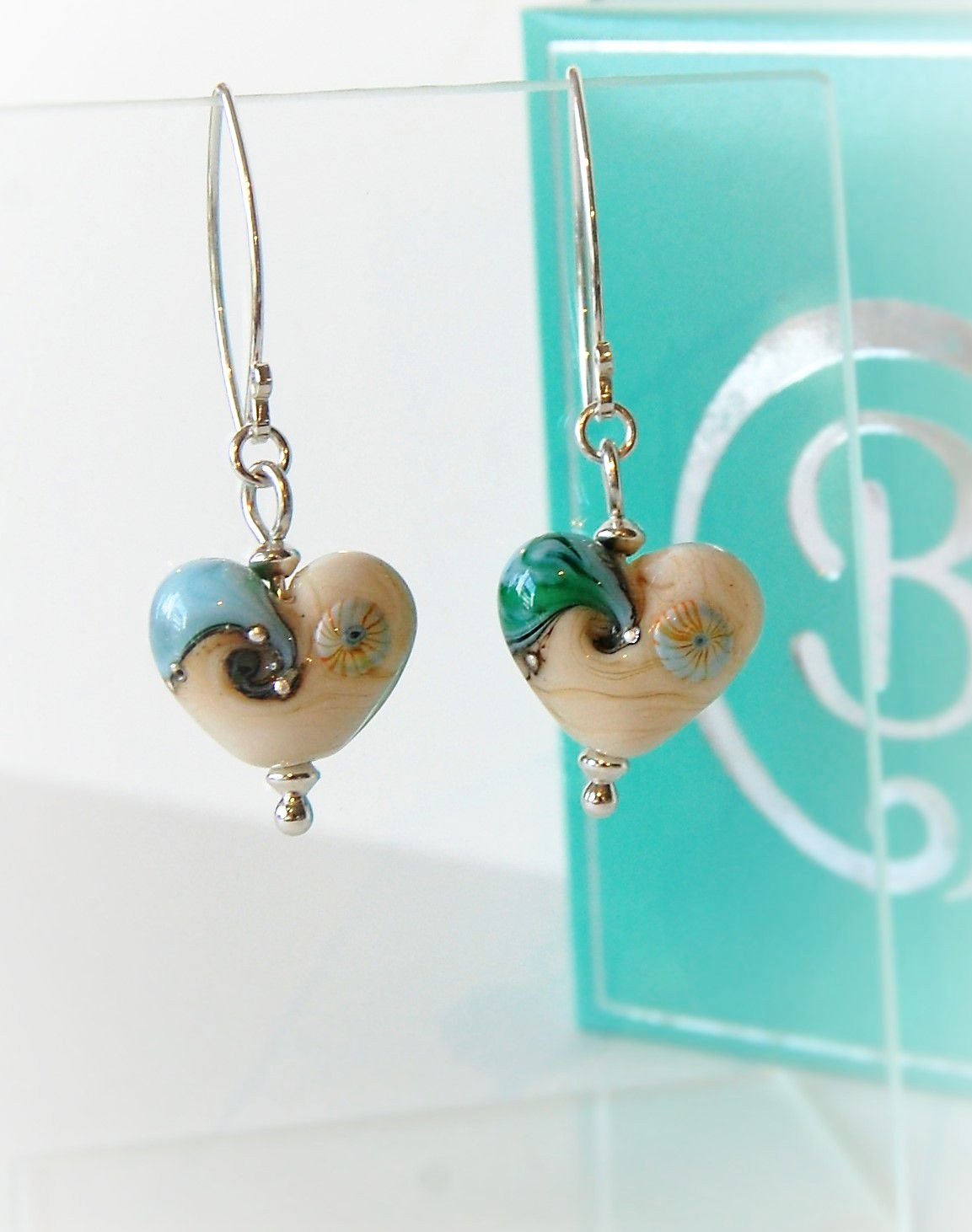 Sand & Sea Heart Earrings