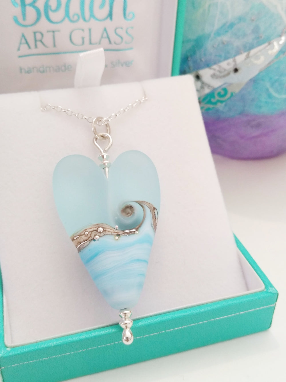 long sea breeze heart pendant