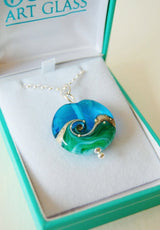 Deep Blue Sea Large Lentil pendant