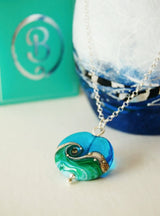 Deep Blue Sea Large Lentil pendant