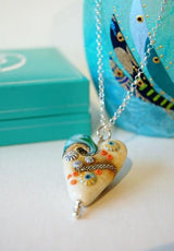 long sand sea heart pendant