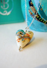long sand sea heart pendant