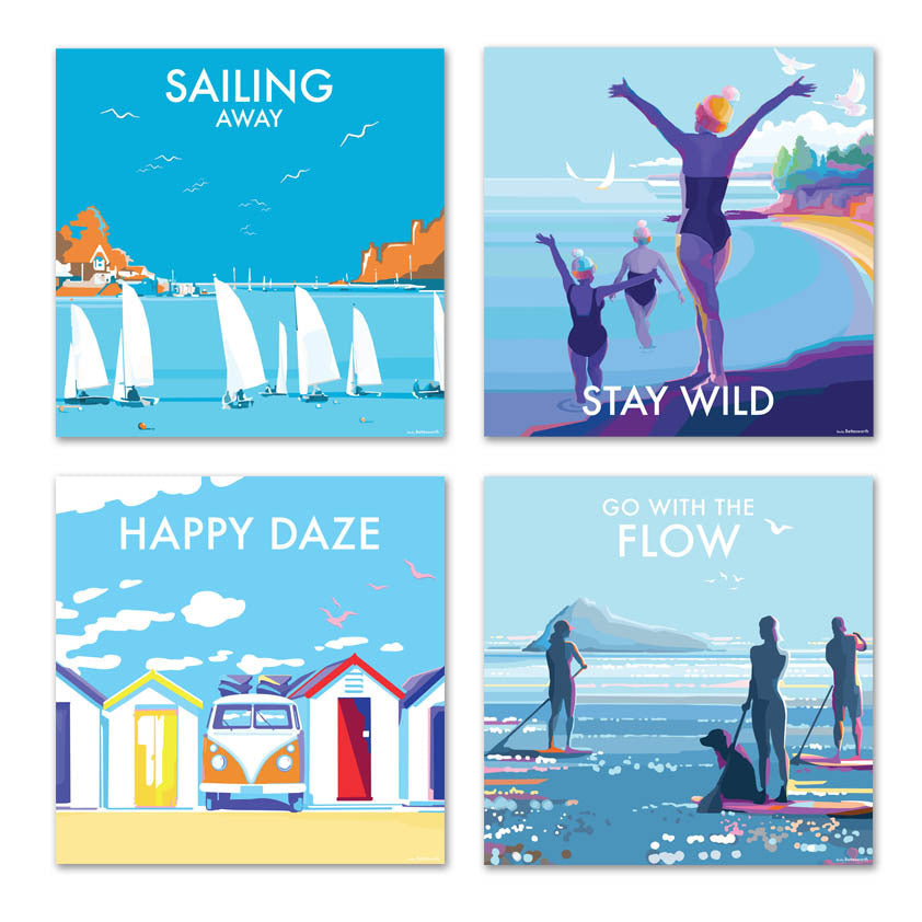 Coastal notecards by Becky Bettesworth
