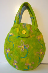 Beverley Harris, Lime Green Felted Bag