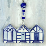 Handmade blue beach hut decoration