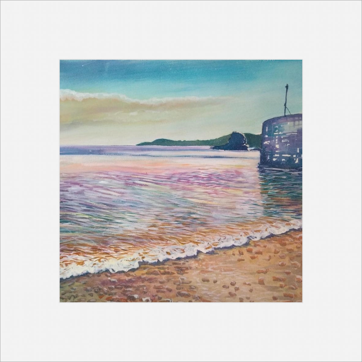 Charlestown Beach" print by Liz Hackney