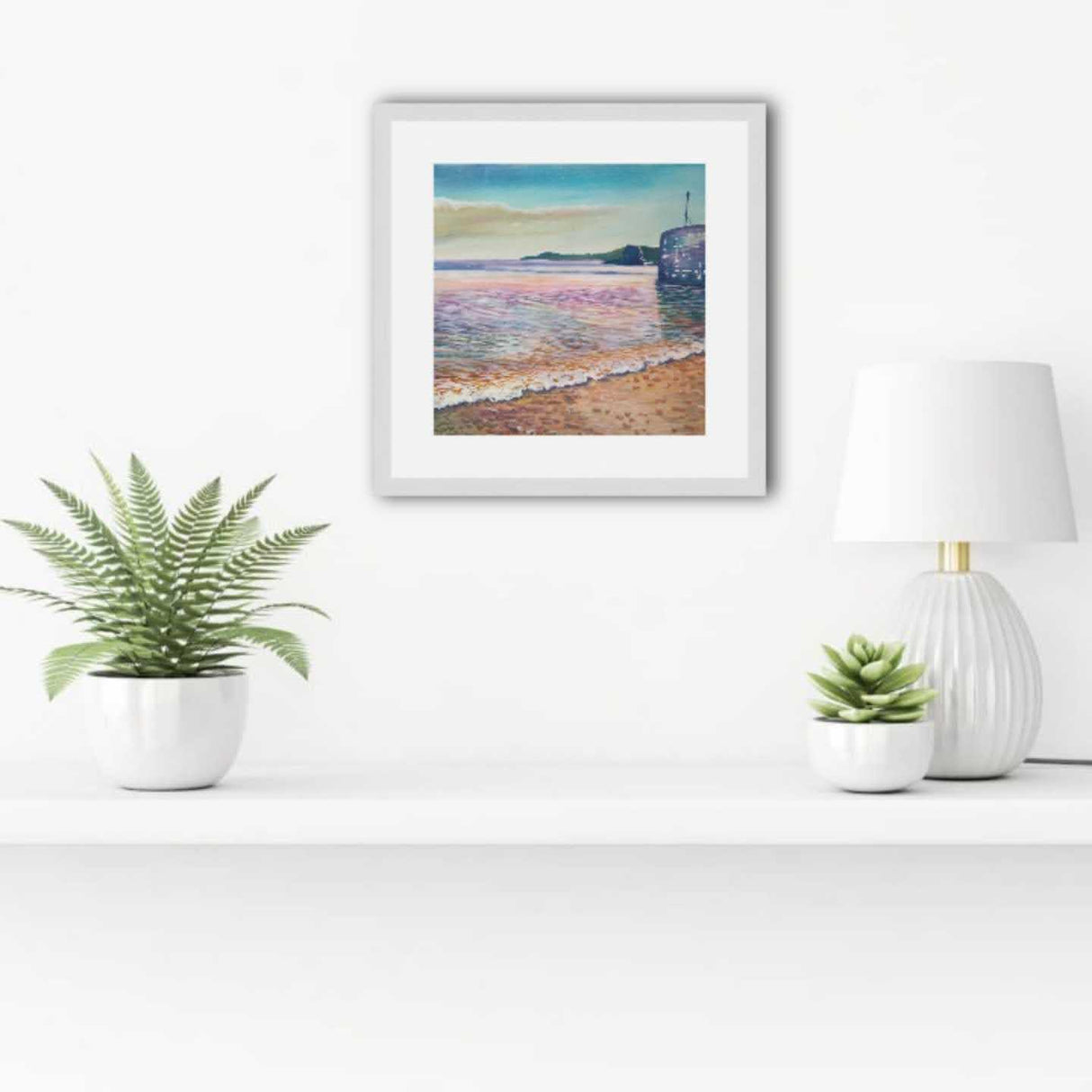 Charlestown Beach" print by Liz Hackney