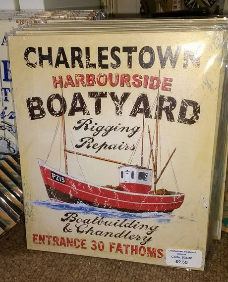 Charlestown Boatyard sign