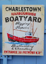 Charlestown Boatyard sign
