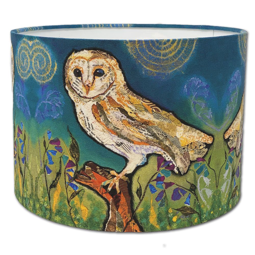Barn owl lampshade by Dawn Maciocia