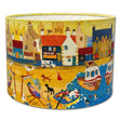 Coastal lampshade with boats and dogs by Dawn Maciocia