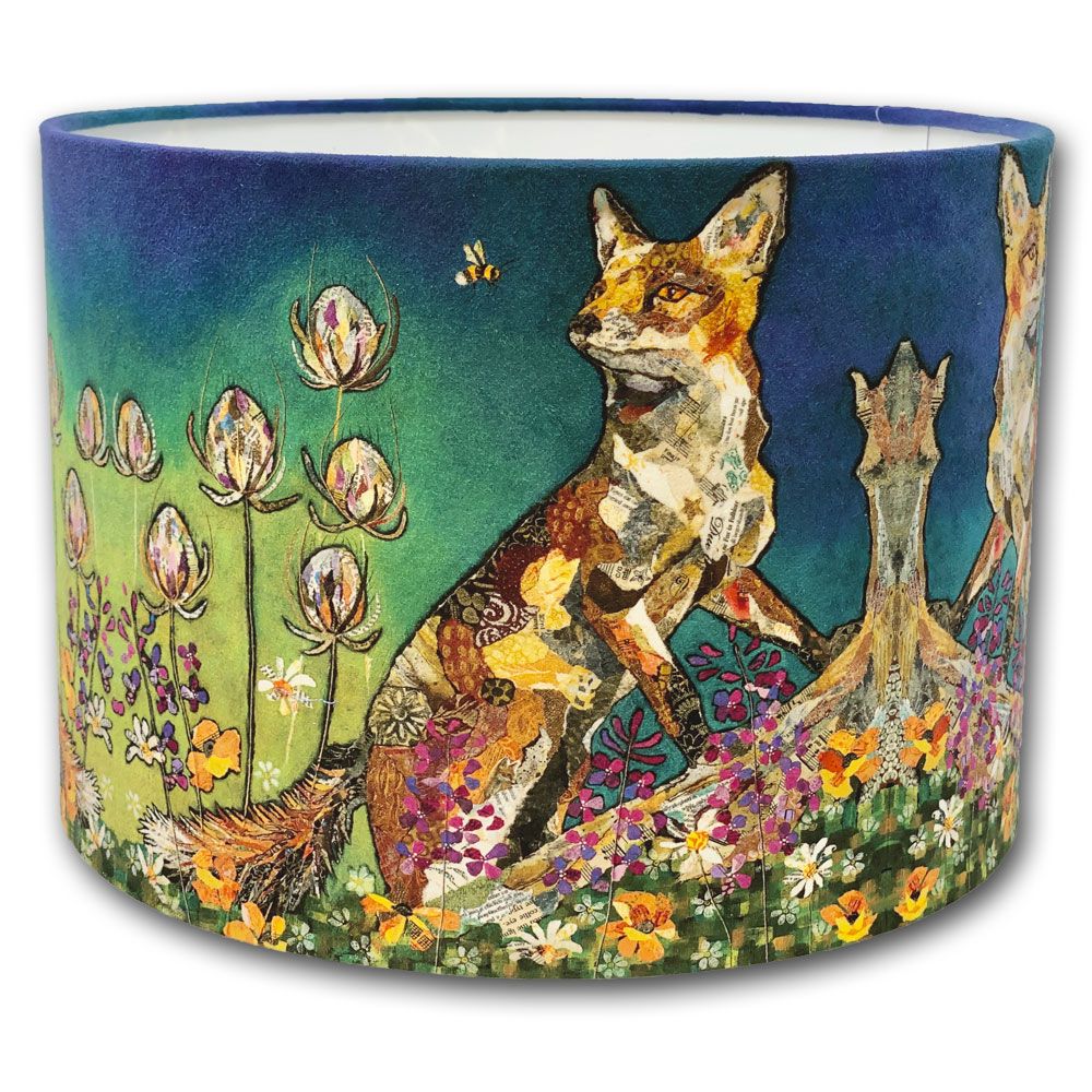 Fox and Bee lampshade by Dawn Maciocia
