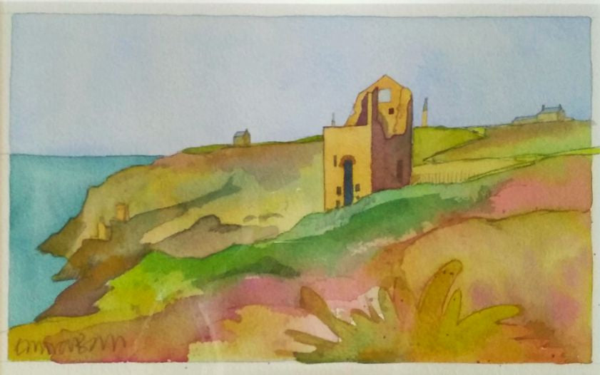 Wheal Coates, original painting by Emma Ball