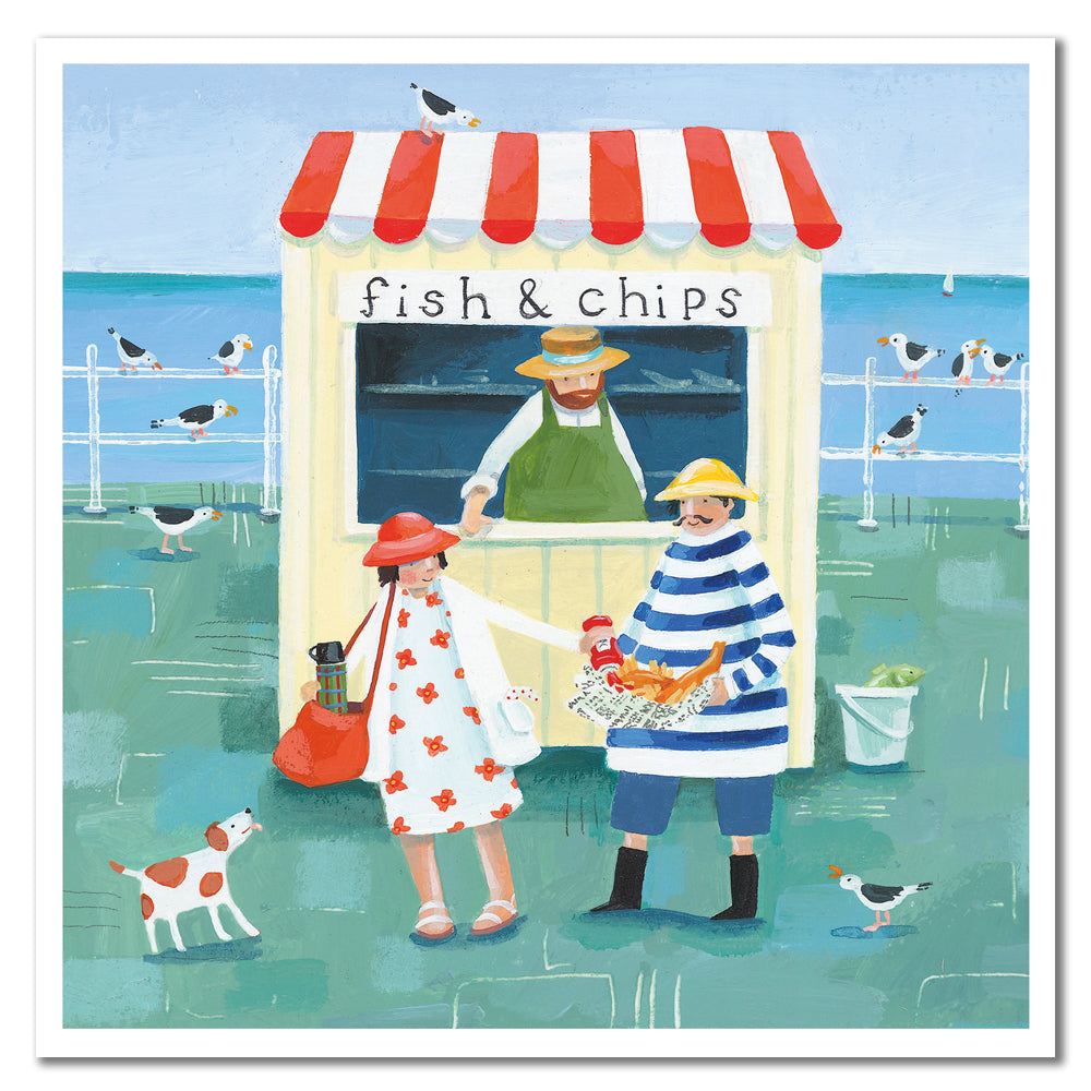 Fish and Chips card by Claire Henley