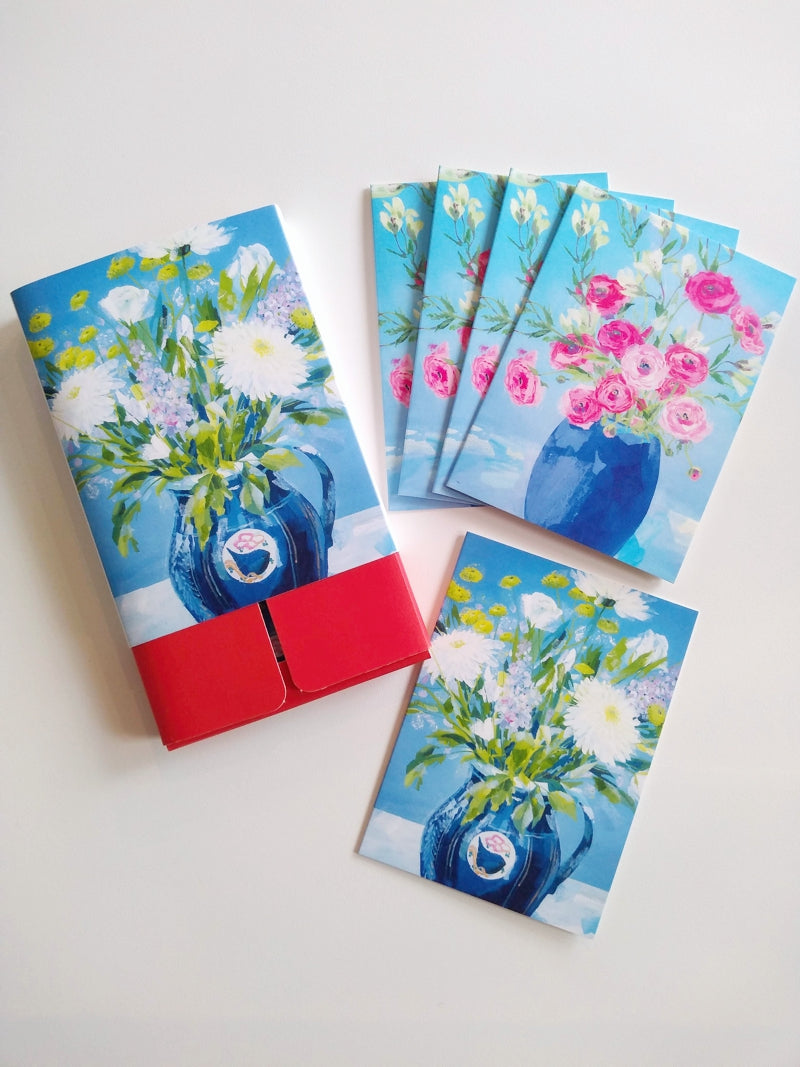 Floral pack of notecards by Claire Henley