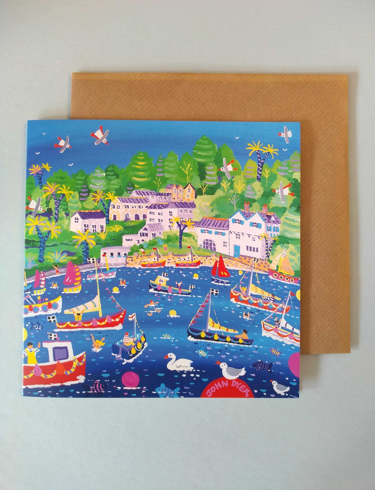 Fowey River Days by John Dyer Card
