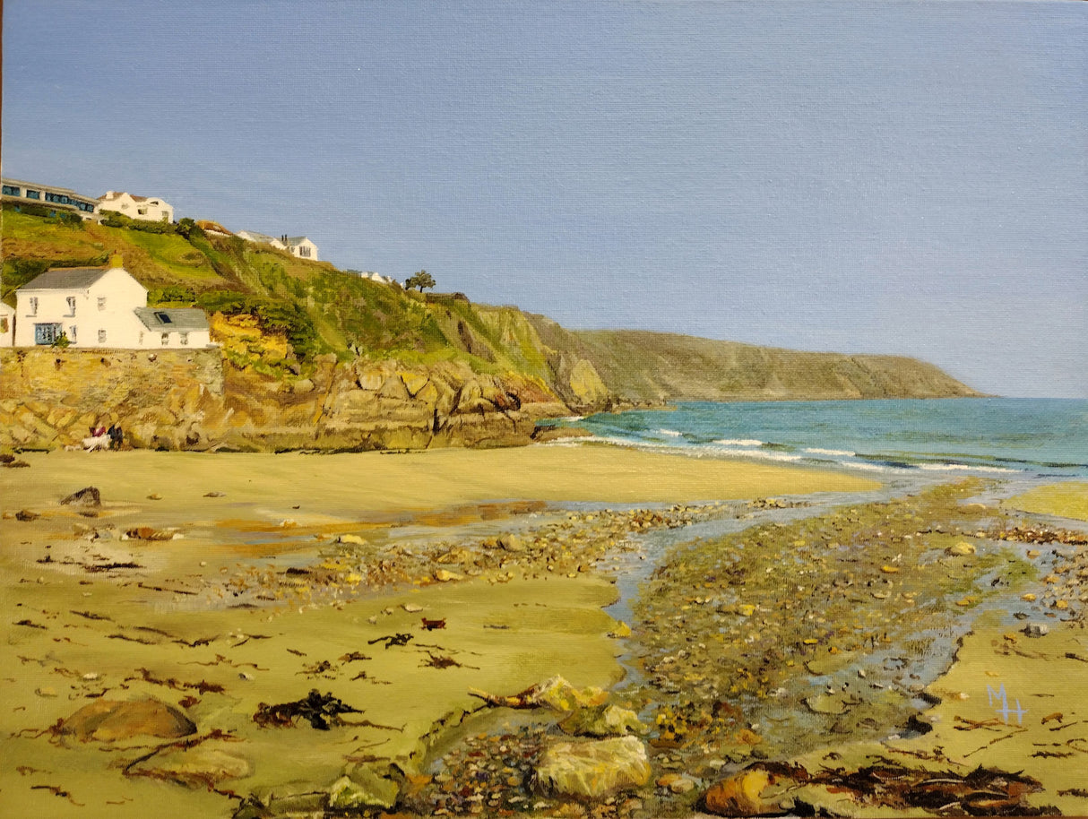 Gorran Haven Beach original painting by Melanie Harvey (com)