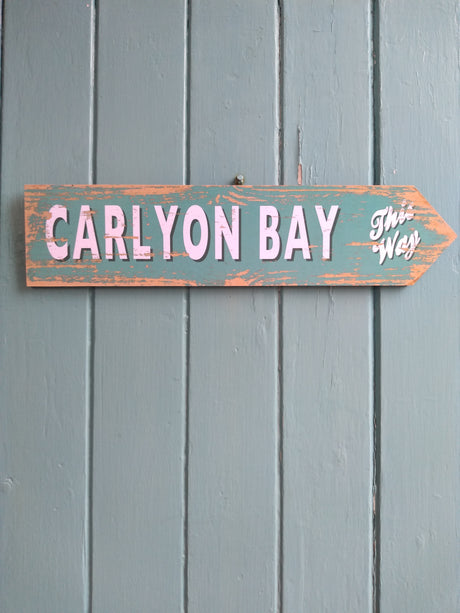 Carlyon Bay coastal sign