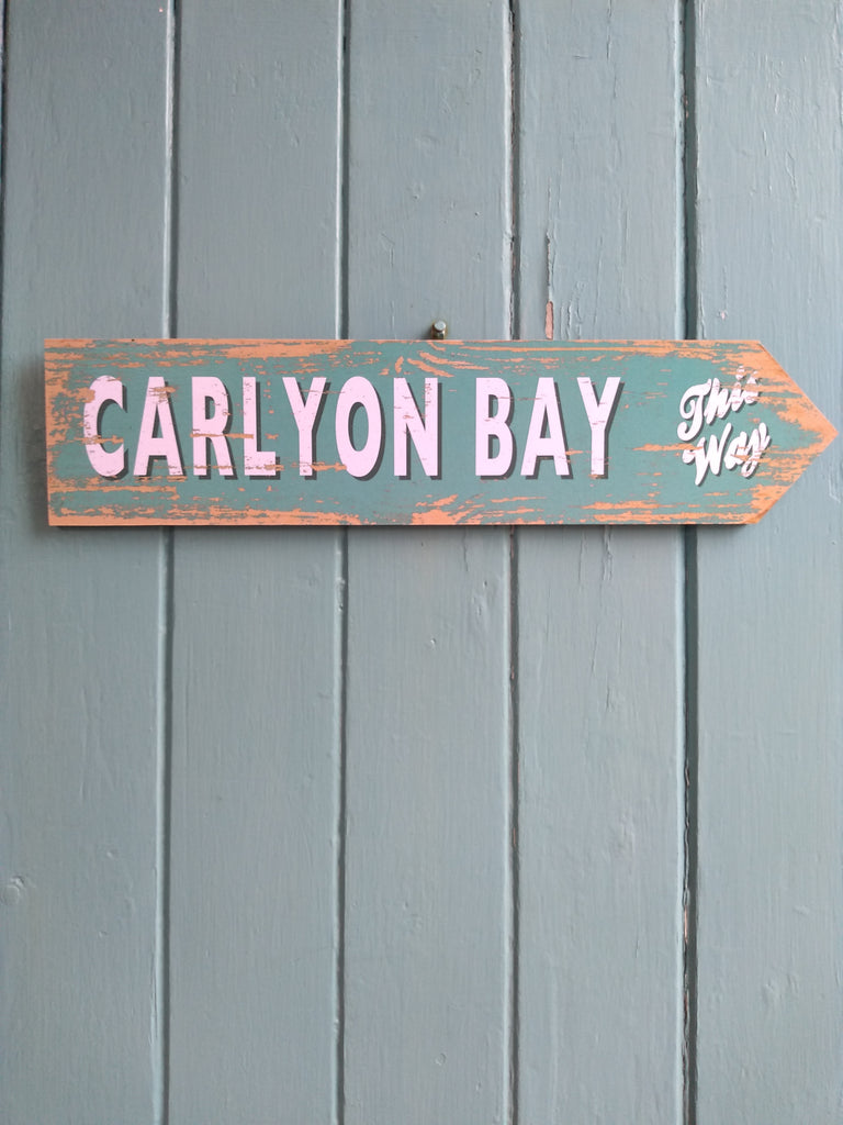 Carlyon Bay coastal sign