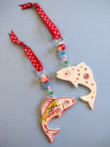 Handmade colourful fish hanging decoration