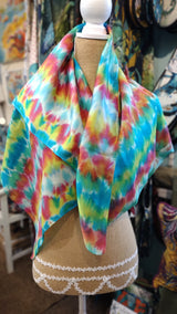 "Summertime 1" square silk scarf by Janet Croome