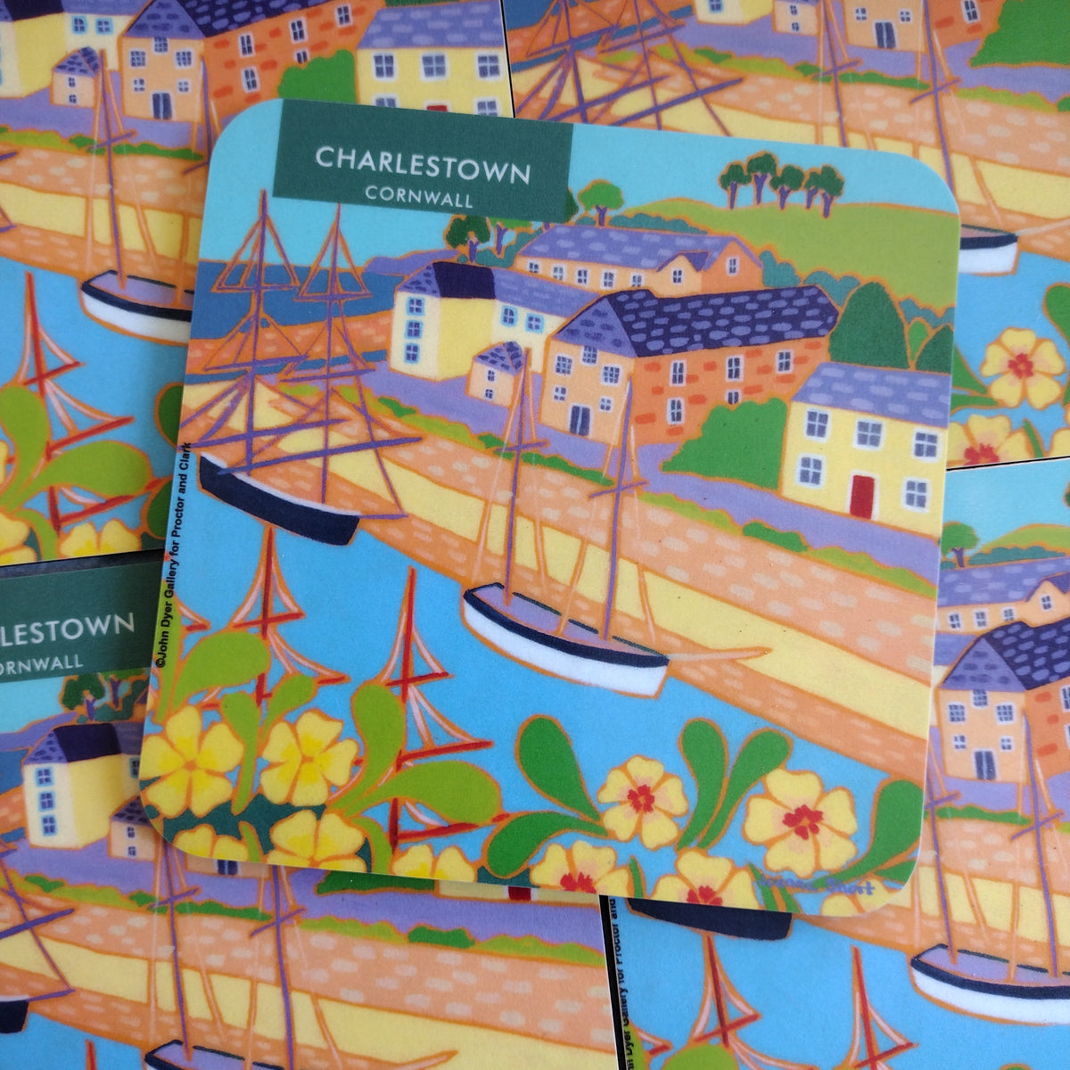 Charlestown, Cornwall, coaster – Atishoo Gallery