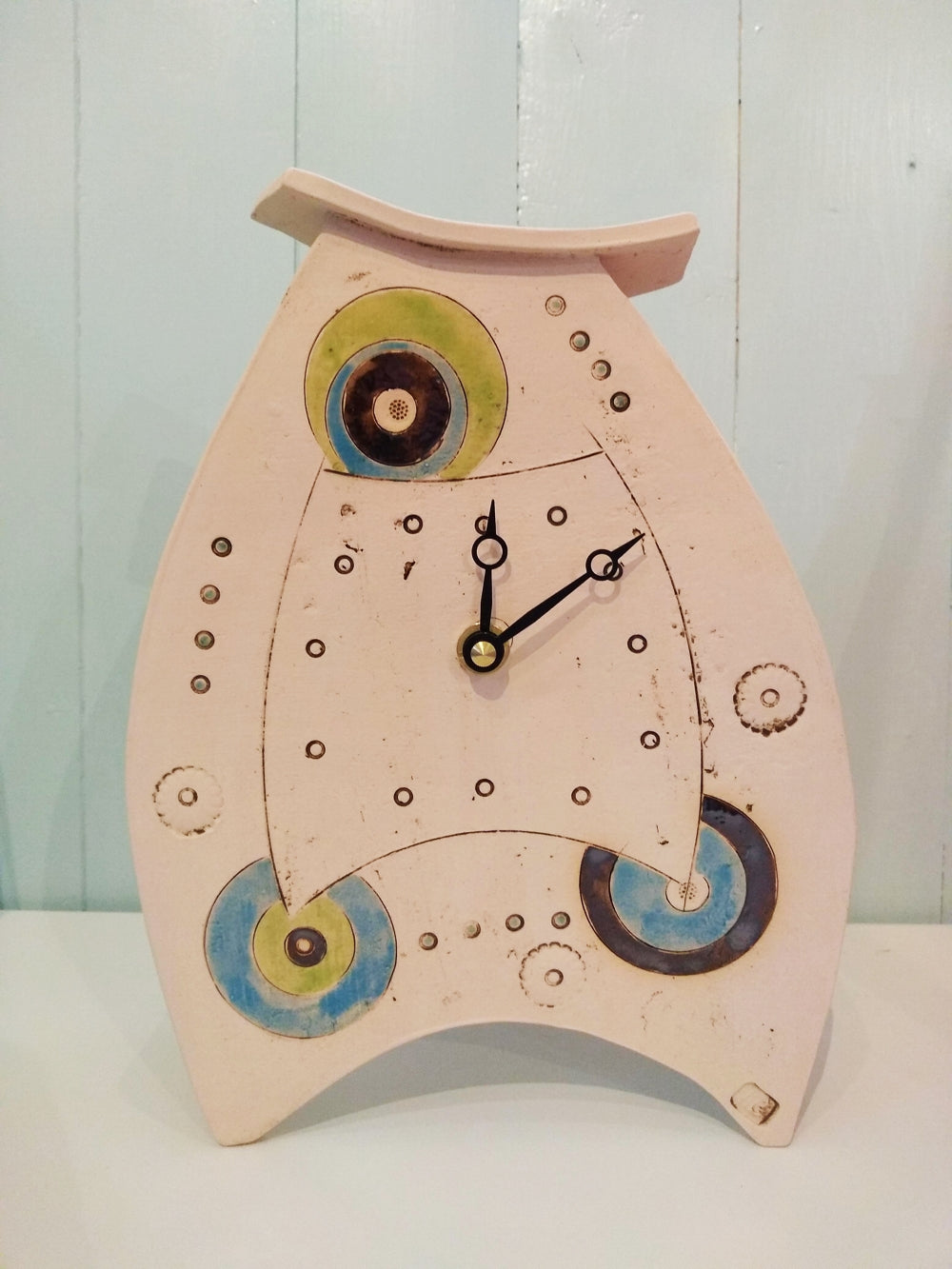 Rounded Large Mantle Clock by Iveta Goddard (com)