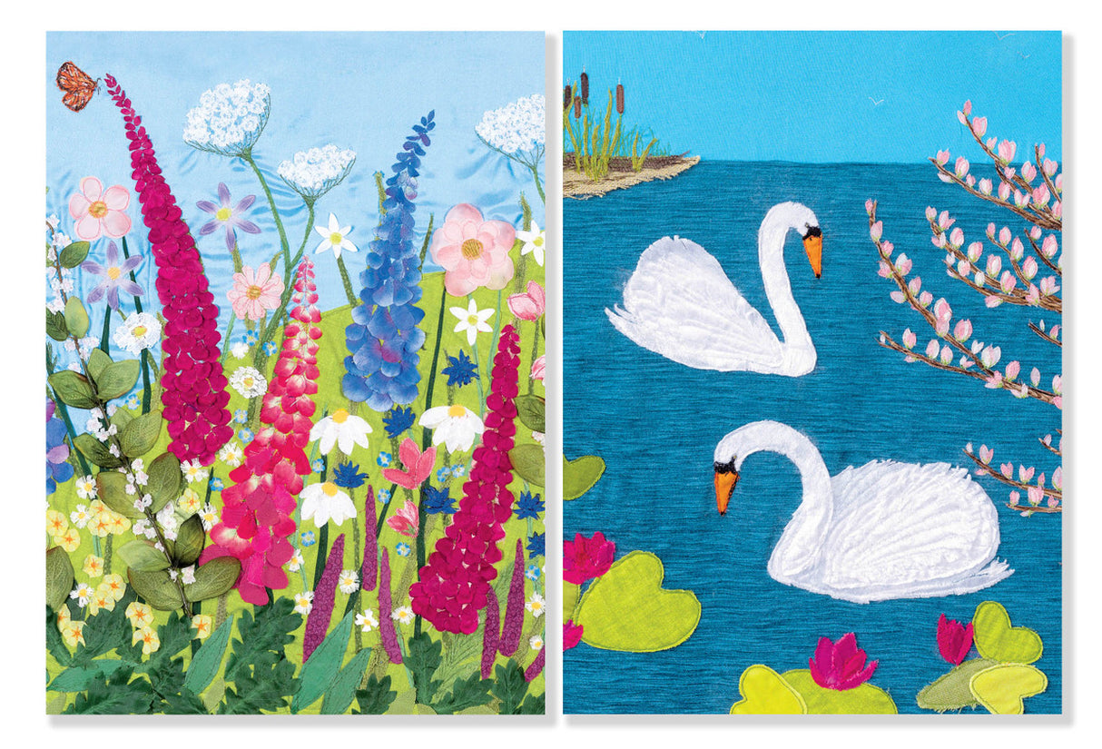 "Wild Summer" & "Swan Lake" pack of notecards by Jackie Gale