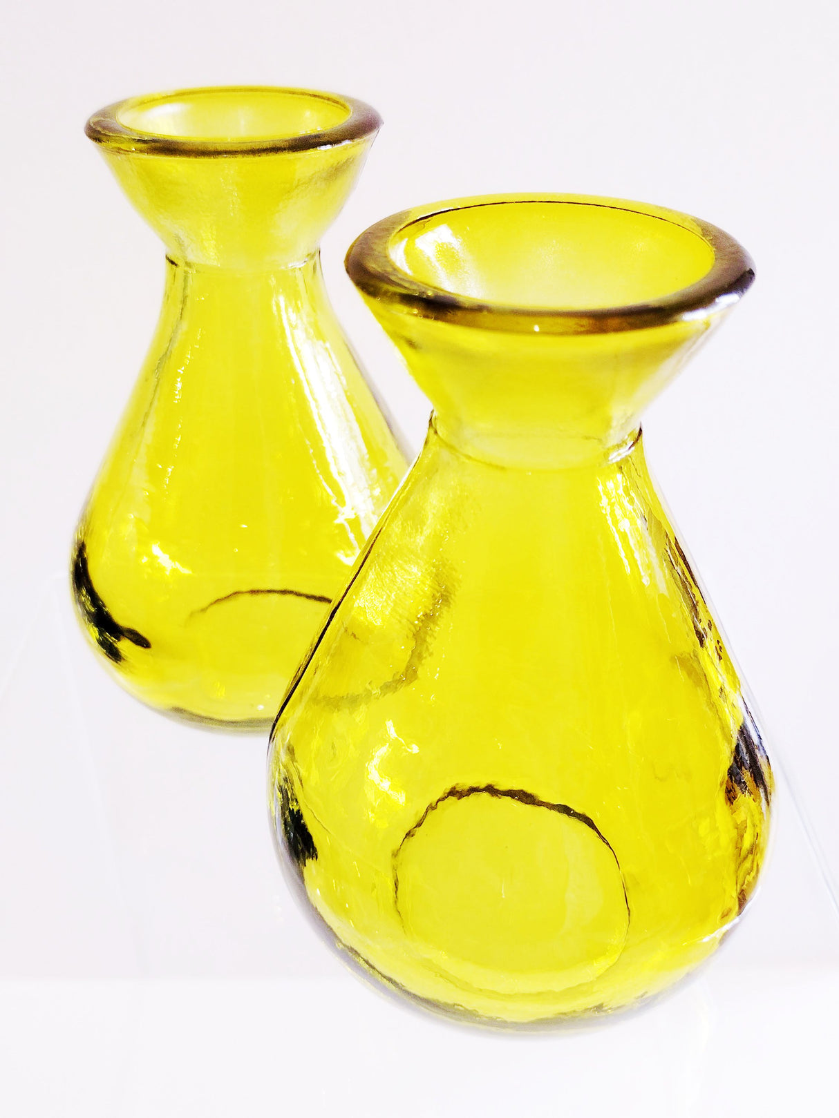 Recycled Glass "Adra" Bud Vase, Lemon
