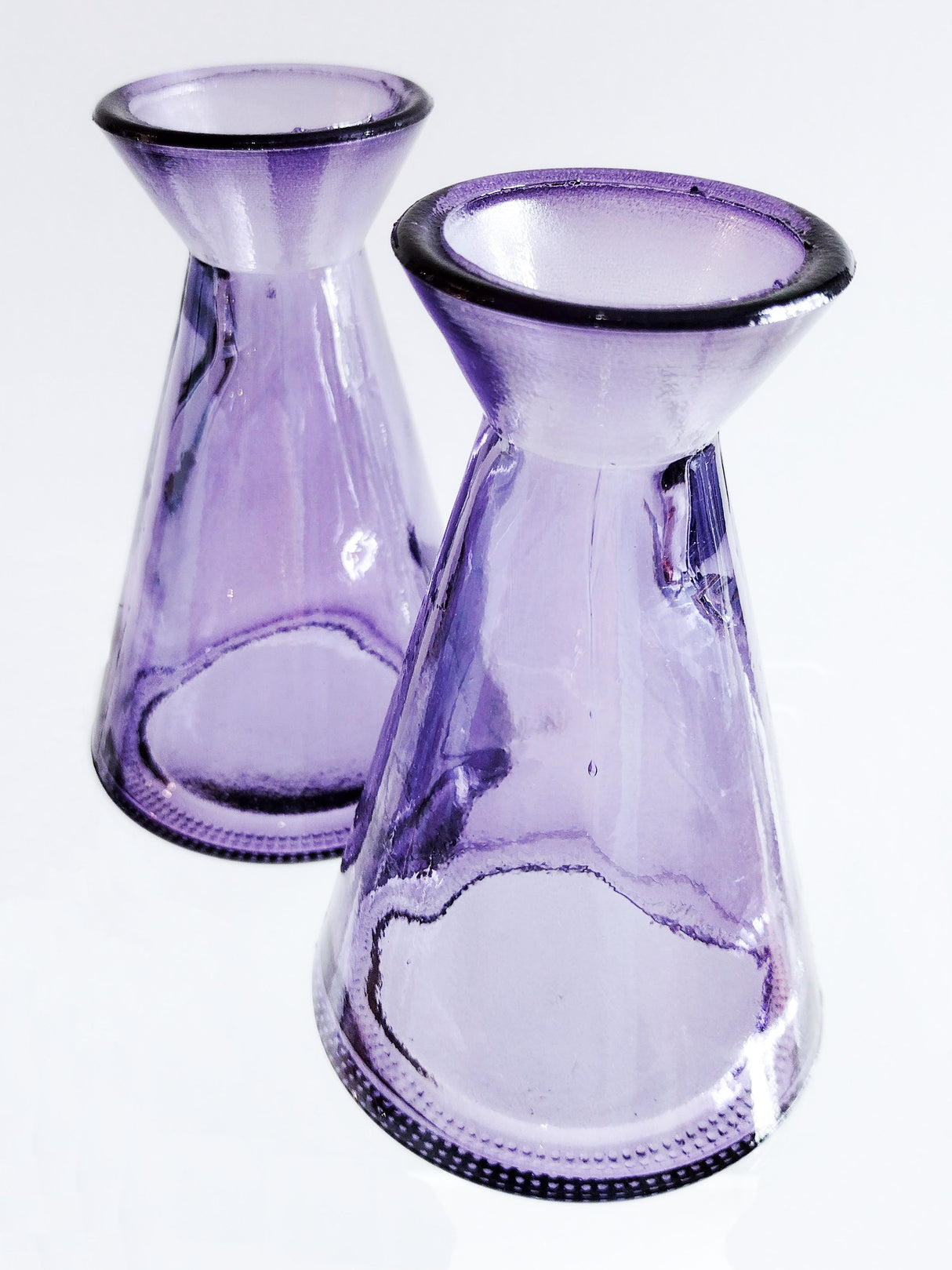 Lavender Recycled Glass Bud Vase