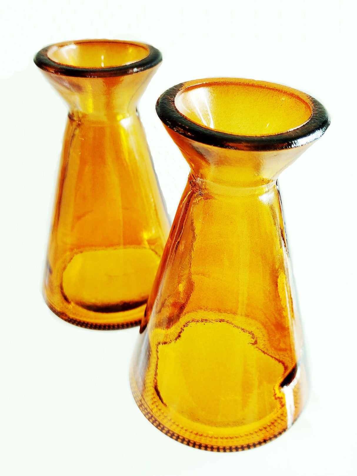 Orange Recycled Glass Bud Vase