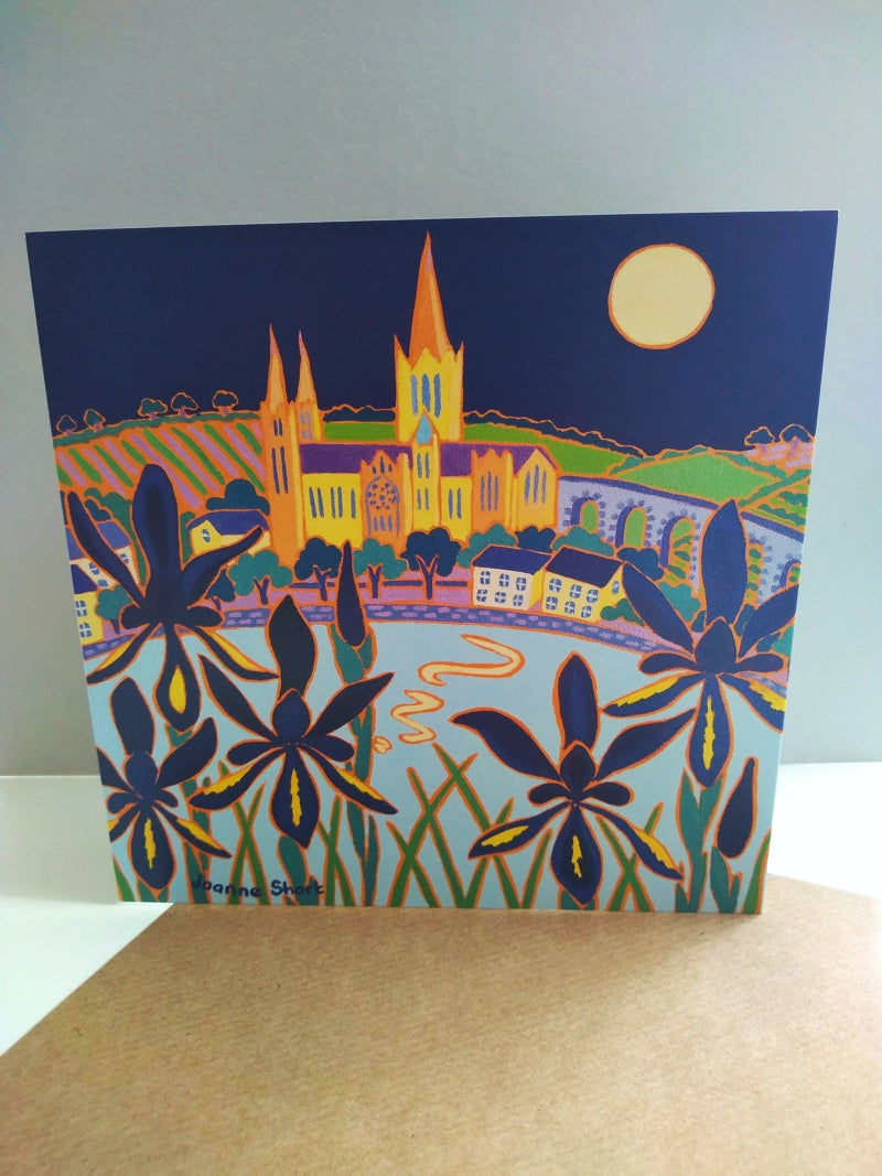 Moonlit Cathedral, Truro, Card by Joanne Short
