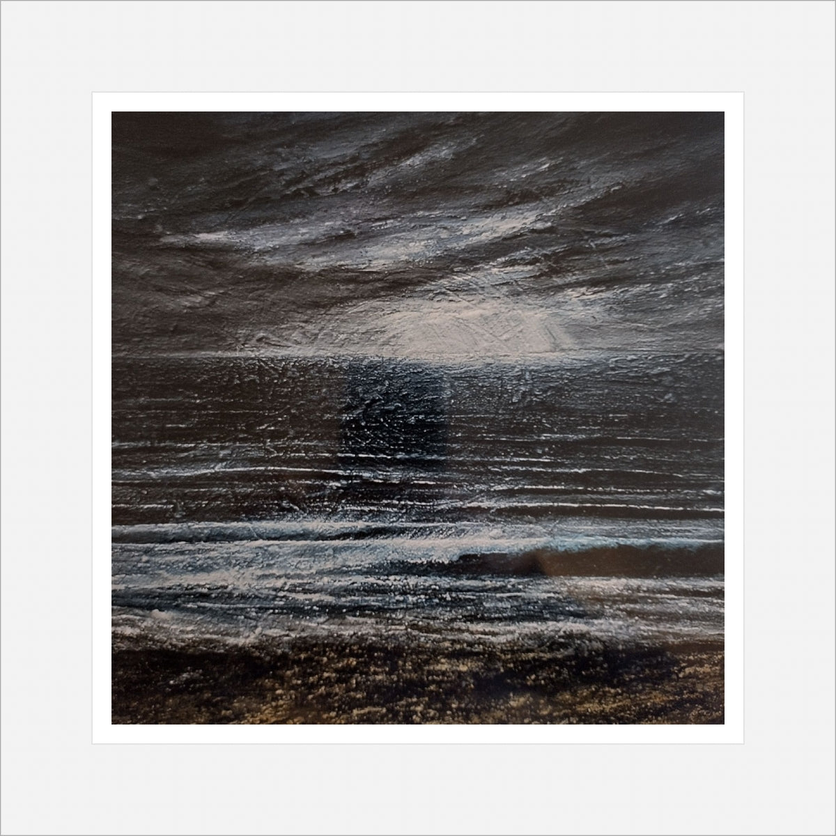 Cornish Winter Storm, print by Kit Johns.