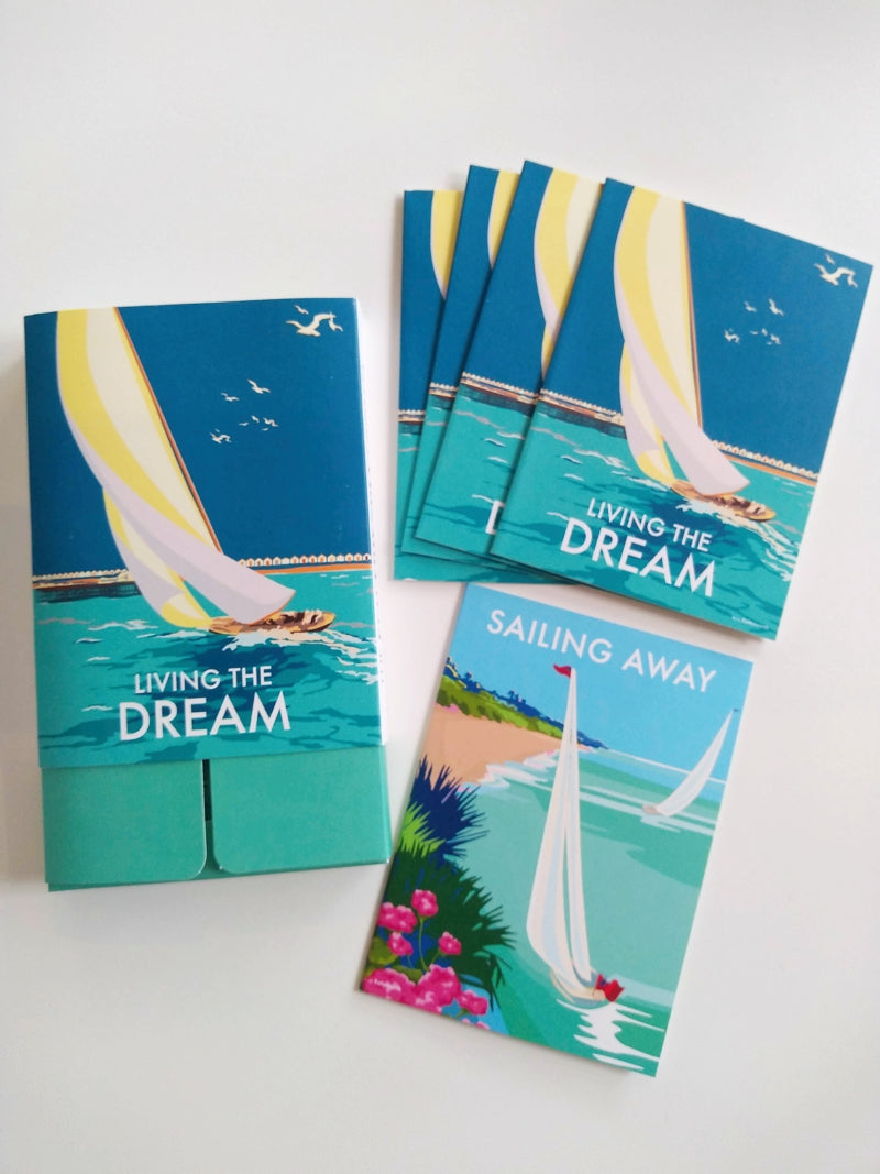 Living The Dream, pack of notecards by Becky Bettesworth