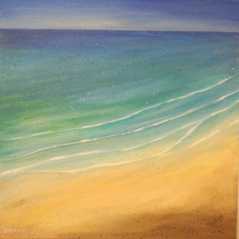 "Blue Waters" original painting by Liz Hackney