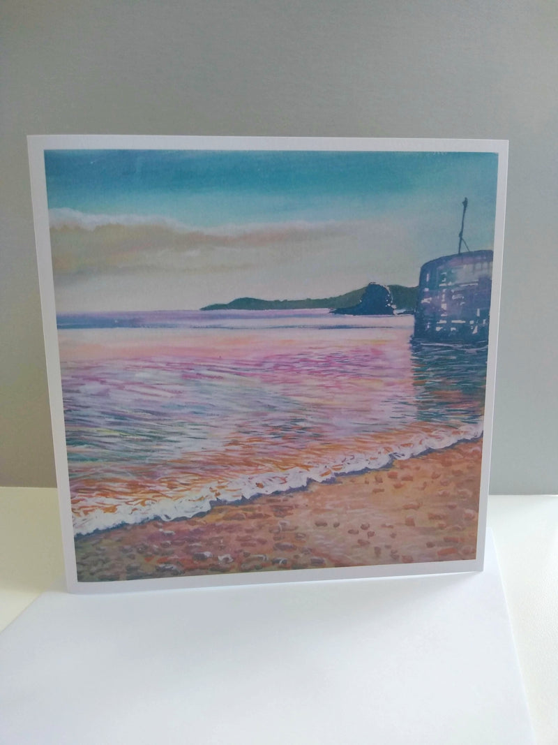 Charlestown Beach, card by Liz Hackney