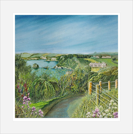 "Coastal Path To Charlestown Harbour" prints by Liz Hackney