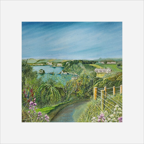 "Coastal Path To Charlestown Harbour" prints by Liz Hackney