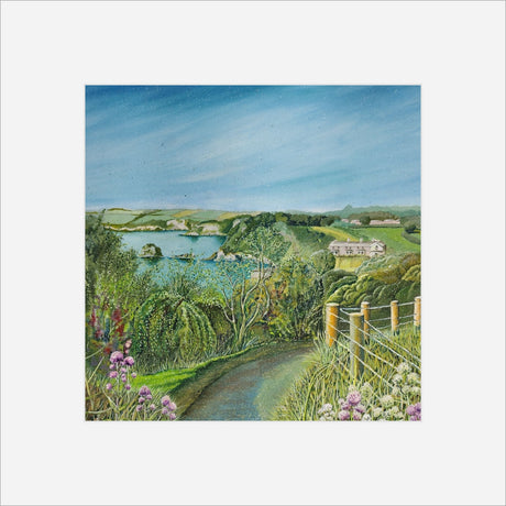 "Coastal Path To Charlestown Harbour" prints by Liz Hackney