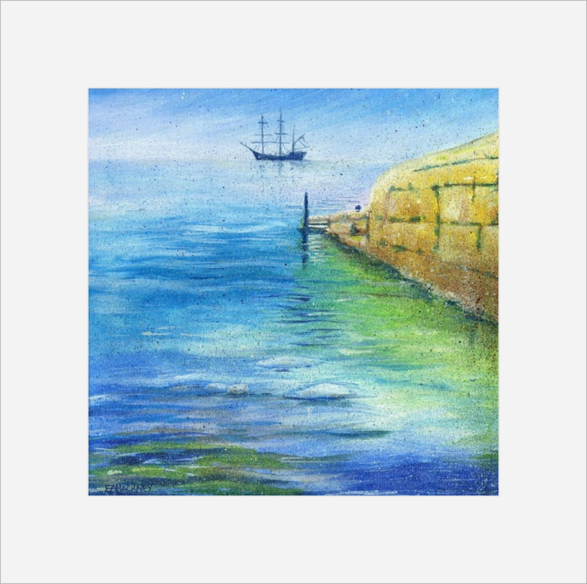 Liz Hackney, Tall Ship Charlestown medium print