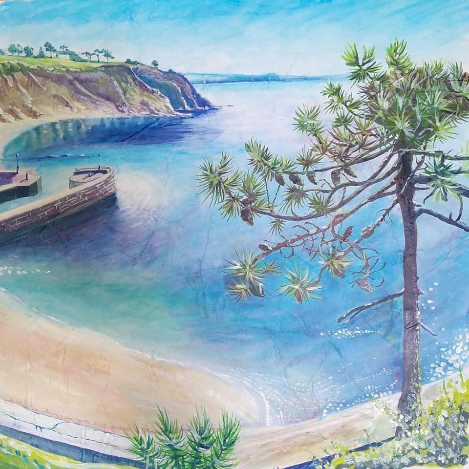 "The Lonely Pine Tree, Charlestown" print by Liz Hackney