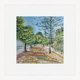 "The Pine Walk, Puerto Pollensa, Mallorca" print by Liz Hackney