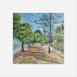 "The Pine Walk, Puerto Pollensa, Mallorca" print by Liz Hackney