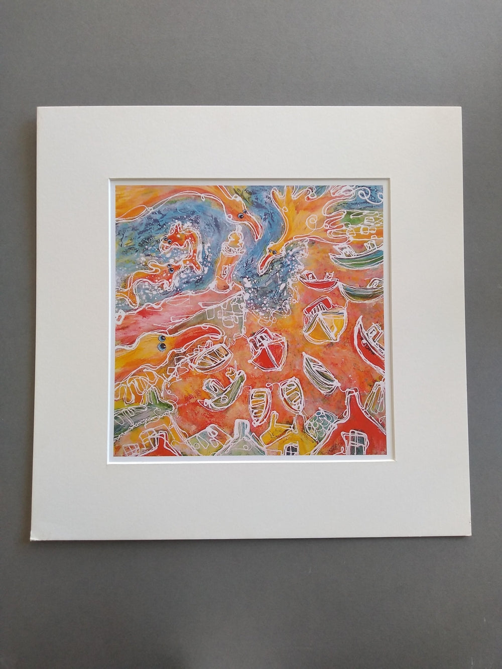 Swimming Round The Lighthouse, print by Marco Grieser-Ronnevig