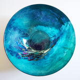 Margaret Johnson, Deep Round Shoal Of Fish Bowl turquoise and silver