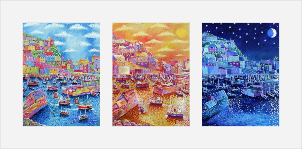 Mevagissey Triptych by Paul Clark
