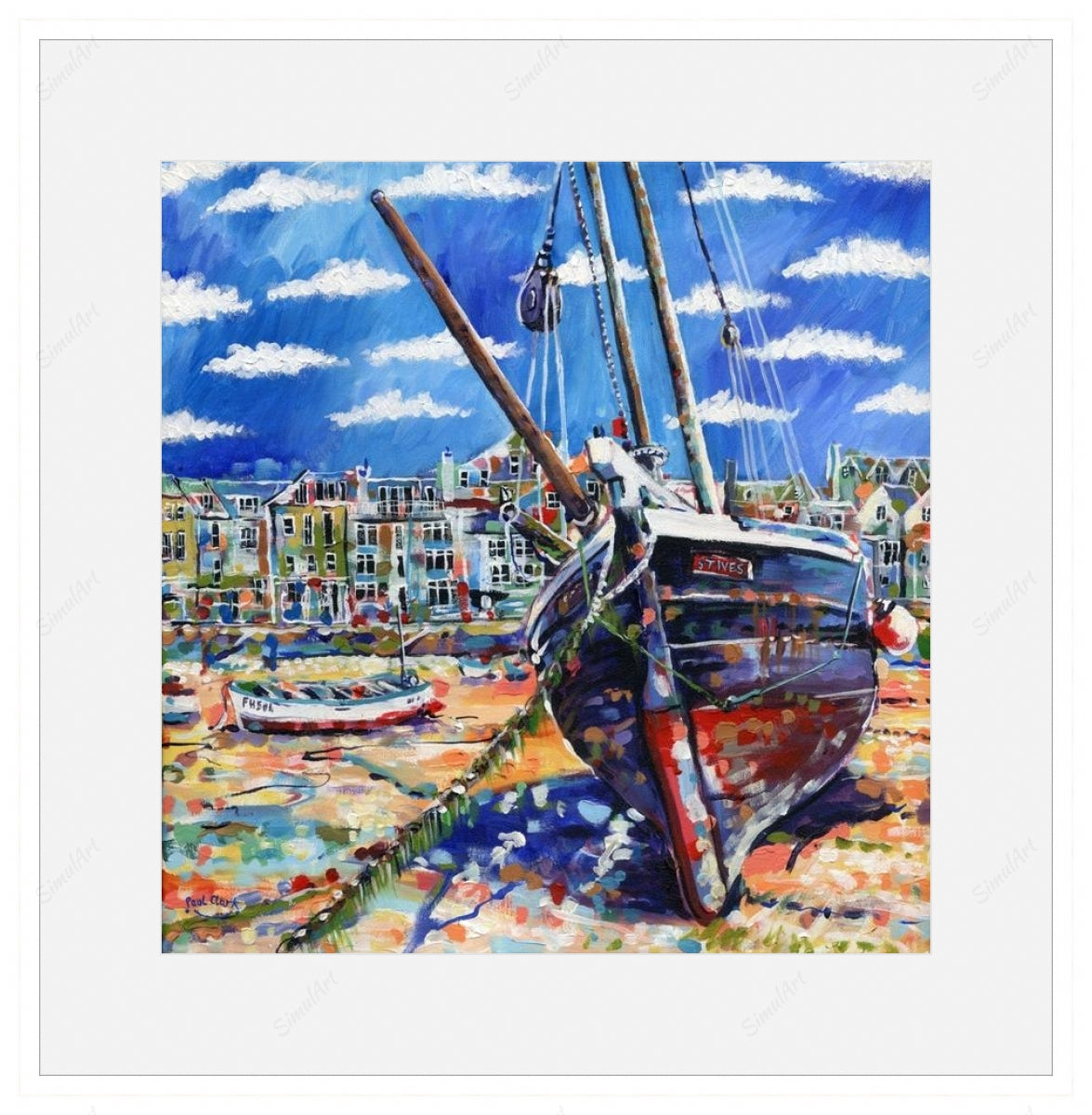 Low Tide St Ives, print by Paul Clark