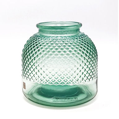 Natural Recycled Glass Hurricane Vase